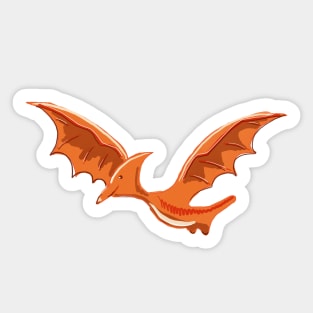 Orange Pterosaur Sticker